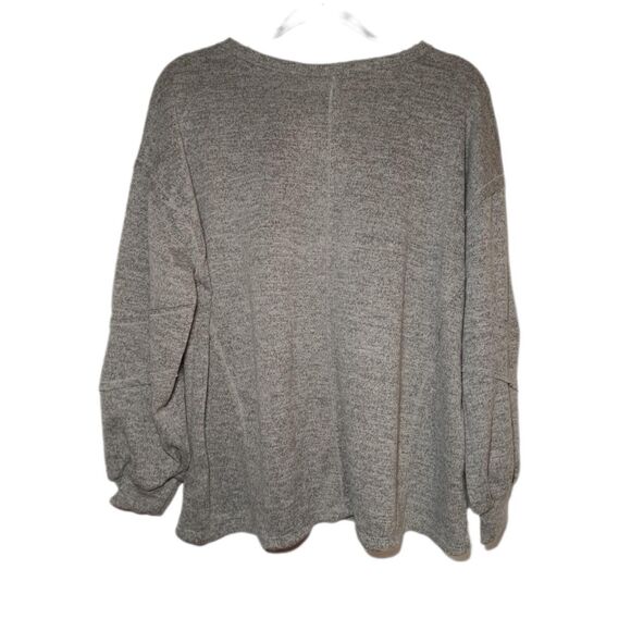NEW Andree by Unit Gray Loose Crew Neck Sweatshirt Size XL - Picture 2 of 4